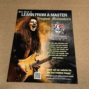 Yngwie Malmsteen - Axes & Anchors - 2015 Print Advertisement